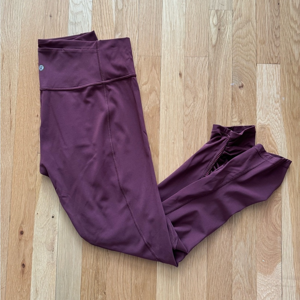 Lululemon 7/8 Maroon Leggings